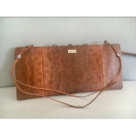 SERGIO ROSSI Clutch cognac