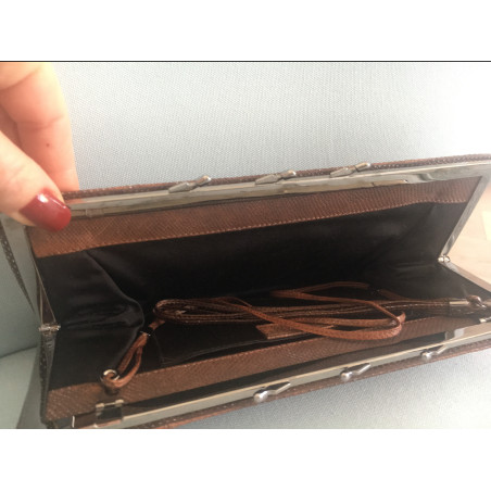 SERGIO ROSSI Clutch cognac