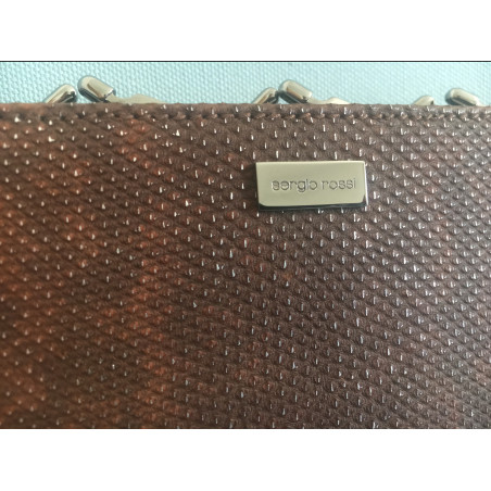 SERGIO ROSSI Clutch cognac