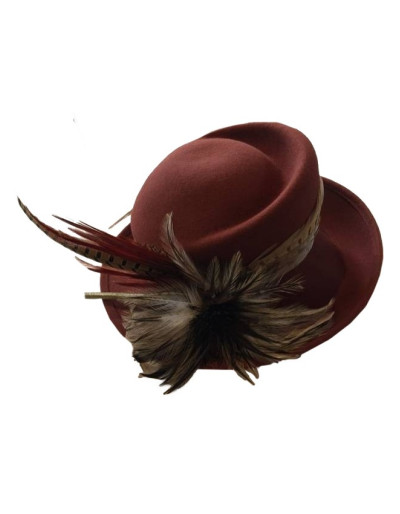 HAND MADE Elegant, handmade ladies' hat with feather decoration - Pre-loved Designer Second Hand | LUXURYLOVE