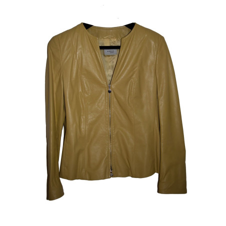 AKRIS Lederjacke Senfgelb Gr. 40. Sehr guter Zustand. 