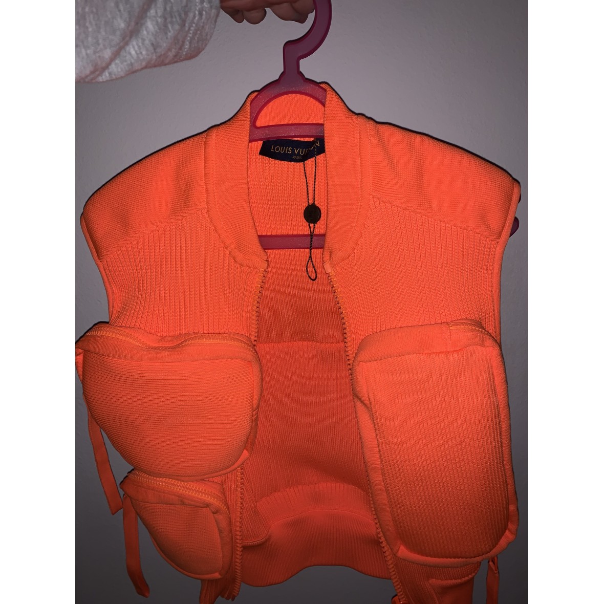orange louis vuitton utility vest