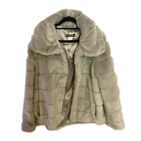 TWINSET Kunstfell Jacke SILBER. Gr. M. Sehr guter Zustand. 