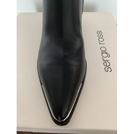 SERGIO ROSSI Stiefeletten Schwarz. Gr. 40.5. NEU. 