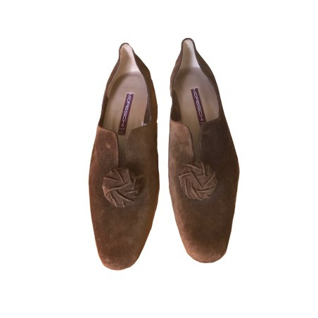 MORESCHI Wildleder Halbschuhe Braun. NEU