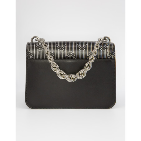 Michael Kors Turnlock Flap Bag in schwarzem Leder. Sehr guter Zustand.