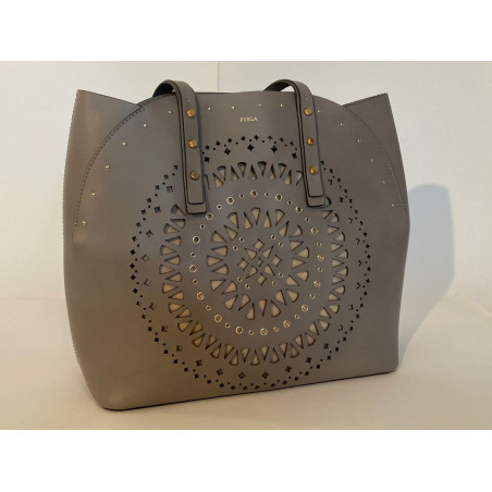 FURLA AURORA Laser Cut Large Tote - Pre-loved Designer Second Hand | LUXURYLOVE