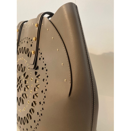 FURLA AURORA Laser Cut Large Tote - Pre-loved Designer Second Hand | LUXURYLOVE