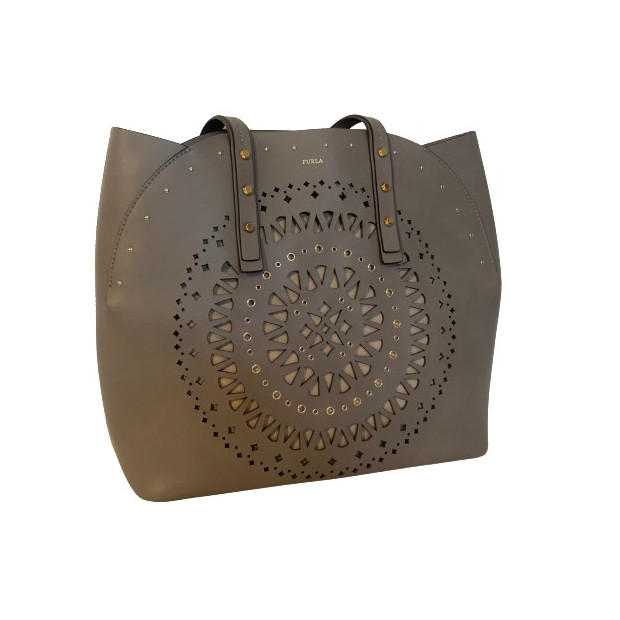 FURLA AURORA Laser Cut Large Tote - Pre-loved Designer Second Hand | LUXURYLOVE