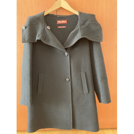 MAX MARA Wolle-Cashmere-Mantel schwarz Gr. 38. Sehr guter Zustand