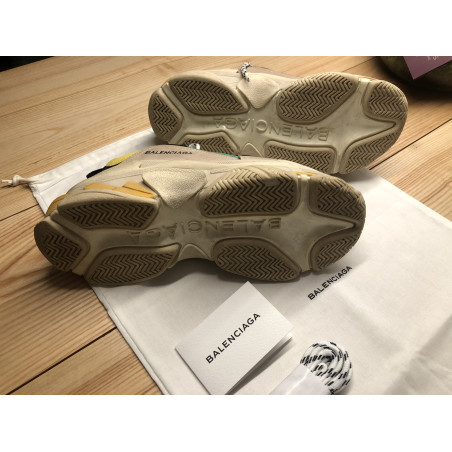 BALENCIAGA Triple S Beige Green Yellow - Pre-loved Designer Second Hand | LUXURYLOVE