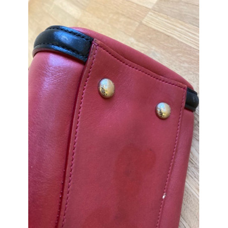 PRADA Henkeltasche Zaffiano rot schwarz. sehr guter Zustand 