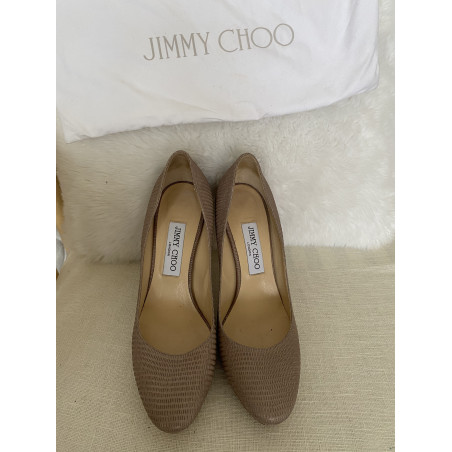 JIMMY CHOO Plateau Pumps Nude Gr. 38. Guter Zustand. 