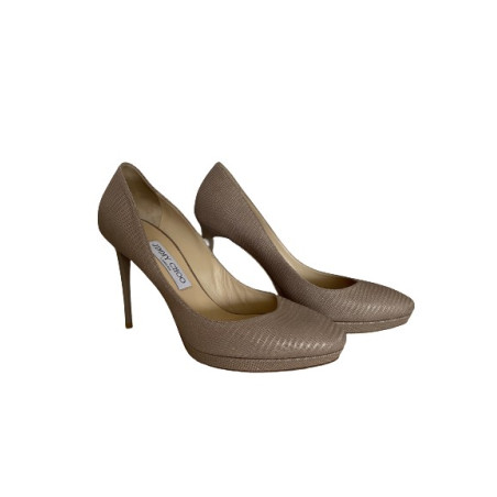 JIMMY CHOO Plateau Pumps Nude Gr. 38. Guter Zustand. 
