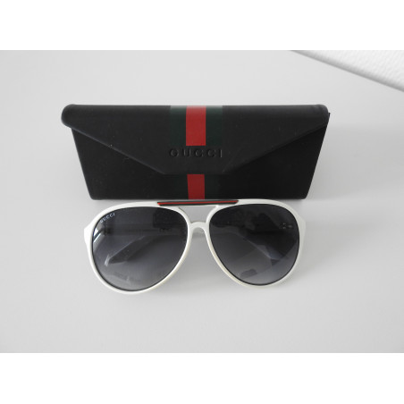 GUCCI Sonnenbrille Medium Aviator. Weiss. Sehr guter Zustand. 