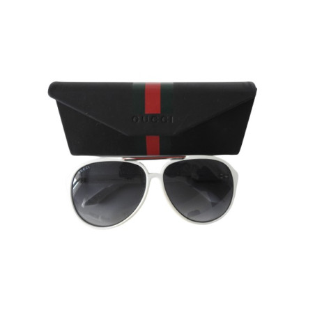 GUCCI Sonnenbrille Medium Aviator. Weiss. Sehr guter Zustand. 