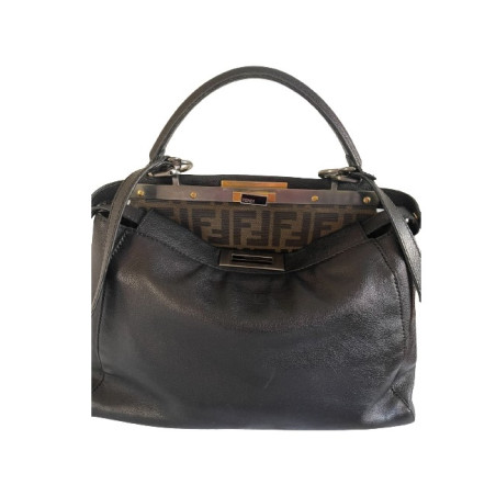 FENDI Peekaboo Tasche Leder schwarz. Sehr guter Zustand