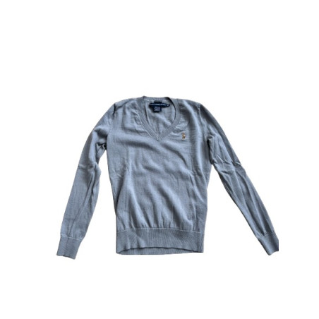 RALPH LAUREN SPORT V-Neck Feinstrickpullover grau Gr. M. Sehr guter Zustand