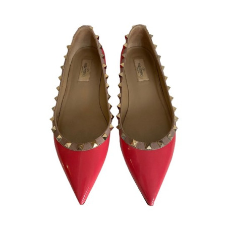 VALENTINO GARAVANI Rockstud Ballerinas Lackleder pink Gr. 39. Guter Zustand 
