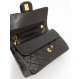 CHANEL Vintage Timeless Classic Double Flap Bag small Lammleder schwarz 24 k vergoldet. Sehr guter Zustand