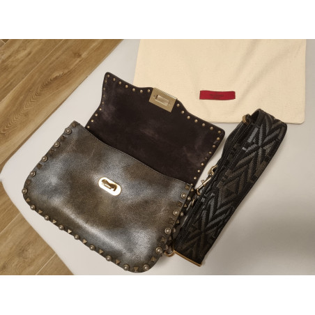 VALENTINO GARAVANI Rockstud Guitar Crossbody Bag Leder multicolor metallic. Sehr guter Zustand