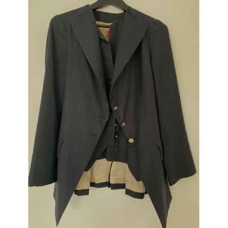 VIVIENNE WESTWOOD RED LABEL Anzug Damen 3-teilig Wolle anthrazit Gr. 40. Guter Zustand