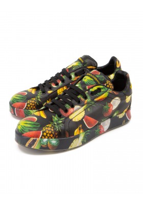 DOLCE & GABBANA Sneakers Leder multicolor Gr. 39. Zustand NEU