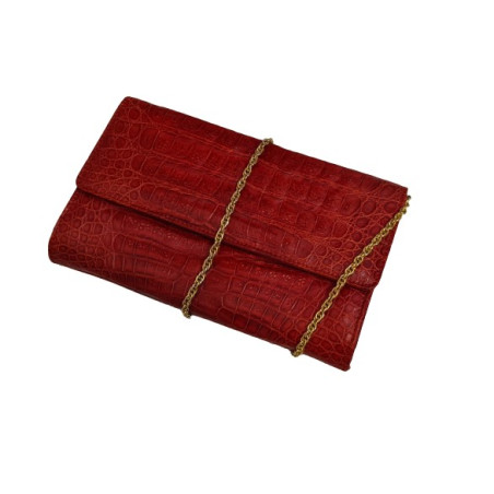 CAPE COBRA Pochette Clutch Crocodile Bag. Rot. Guter Zustand. 