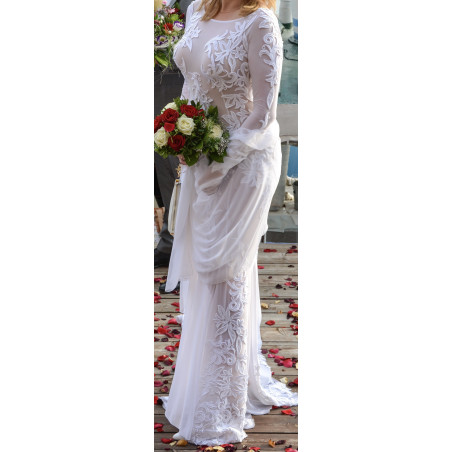 Hochzeitskleid Gr. 42. Weiss. Sehr guter Zustand. 
