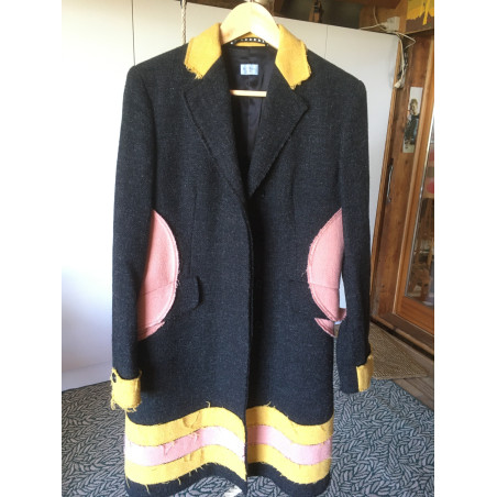 PAUL SMITH Mantel Übergang Wolle grau Gr. 38. Sehr guter Zustand