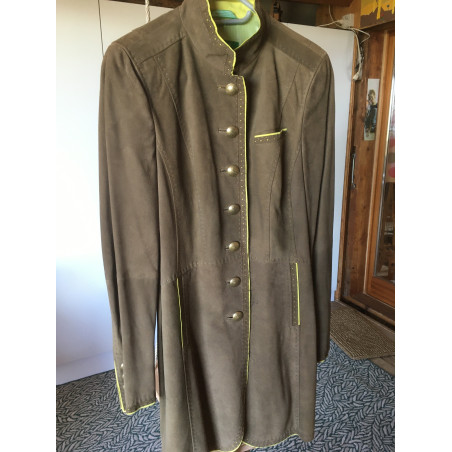 SCHNEIDERS Wildledermantel Landhausstil olive grün Gr.38. Zustand NEU