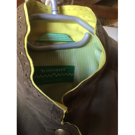 SCHNEIDERS Wildledermantel Landhausstil olive grün Gr.38. Zustand NEU