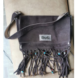 SHOULDER BAG WITH FRINGES SUEDE
