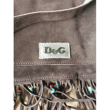DOLCE & GABBANA SHOULDER BAG WITH FRINGES SUEDE - Pre-loved Designer Second Hand | LUXURYLOVE