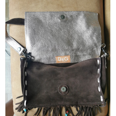 DOLCE & GABBANA SHOULDER BAG WITH FRINGES SUEDE - Pre-loved Designer Second Hand | LUXURYLOVE