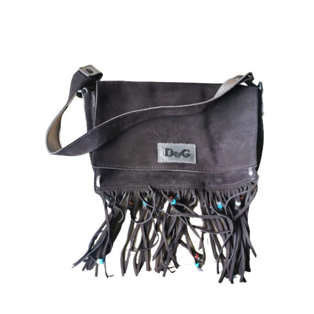 DOLCE & GABBANA SHOULDER BAG WITH FRINGES SUEDE - Pre-loved Designer Second Hand | LUXURYLOVE