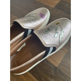 Leather slippers