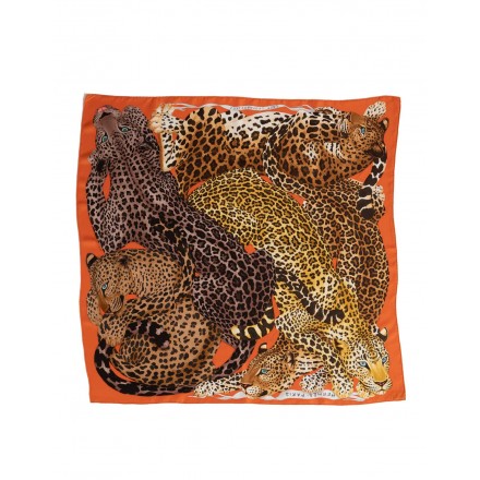 HERMES Seiden Foulard Lazy Leopardesses 90x90 mit Box