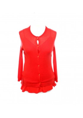 SCHUMACHER Bluse rot. Gr. 36. Pre-owned Secondhand Luxurylove