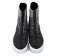 BOTTEGA VENETA Helium High Top Intrecciato Sneaker Silber 40. Pre-owned Designer Secondhand Luxurylove
