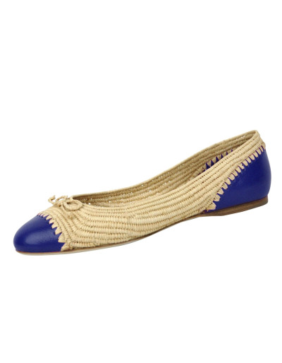 BOTTEGA VENETA Ballerina raffia chipboard- NEW - Pre-loved Designer Second Hand | LUXURYLOVE