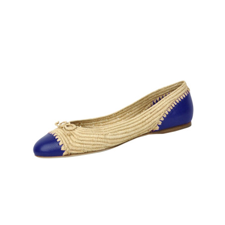 BOTTEGA VENETA Ballerina raffia chipboard- NEW - Pre-loved Designer Second Hand | LUXURYLOVE