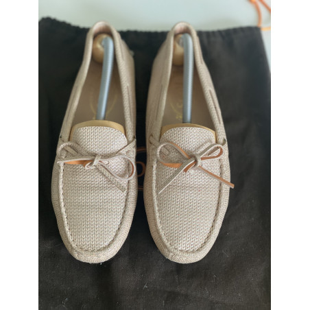 TOD`S Gommino chipboard- sparkle pink - Pre-loved Designer Second Hand | LUXURYLOVE
