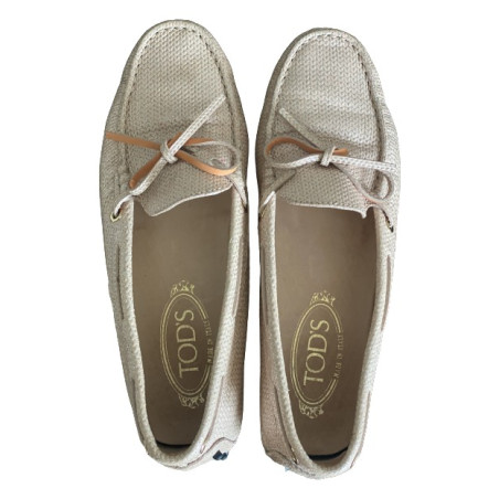 TOD`S Gommino chipboard- sparkle pink - Pre-loved Designer Second Hand | LUXURYLOVE