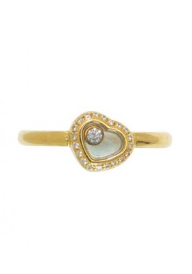 CHOPARD Happy Diamonds Herz Ring 18 Karat Gelbgold Pre-owned Designer Secondhand Luxurylove