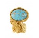 YVES SAINT LAURENT Arty Turqouise Ring Gr. 56 Pre-owned Designer Secondhand Luxurylove