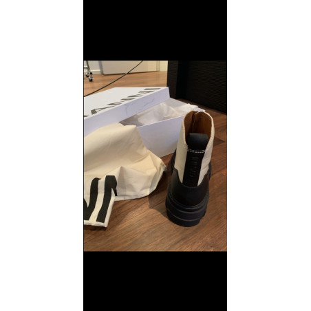 GANNI Zipped Chunky Sole Ankle Boots - NEW - Pre-loved Designer Second Hand | LUXURYLOVE