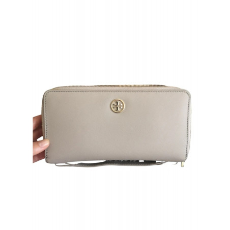 TORY BURCH Clutch beige. Pre-owned Designer Secondhand Luxurylove.