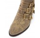 CHLOÉ Susanna Ankle Boots Wildleder khaki 40 Pre-owned Designer Secondhand Luxurylove