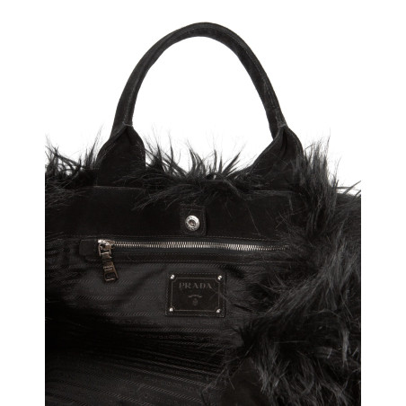 PRADA Faux fur & suede bag - Pre-loved Designer Second Hand | LUXURYLOVE